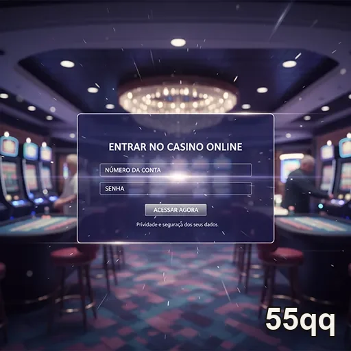 Imagem representativa do 55qq, destacando a entrada em um cassino online.
